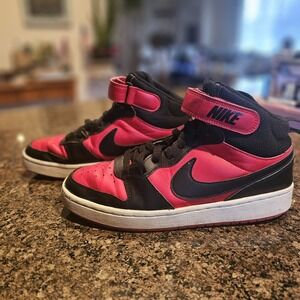 Big Kid's Nike Court Borough Mid 2 University Red/Blk-White  7Y